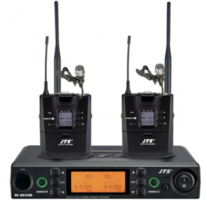 JTS RU-8012DB RU-G3TB+CM-501 Dual Channel Lavalier Wireless Microphone System