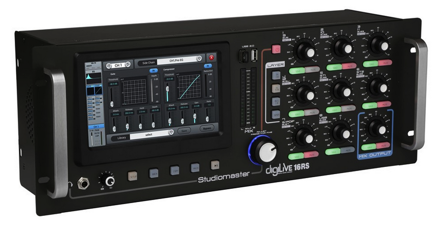 Studiomaster DigiLive 16RS- 16 Input 8 Output Digital Rack Mixer - Image 2