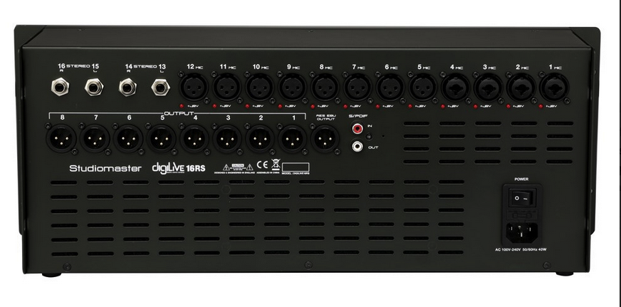 Studiomaster DigiLive 16RS- 16 Input 8 Output Digital Rack Mixer - Image 3